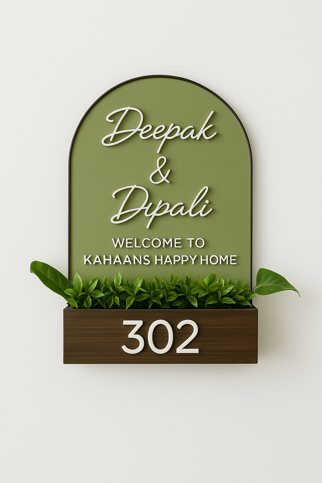 Floral Name Plate