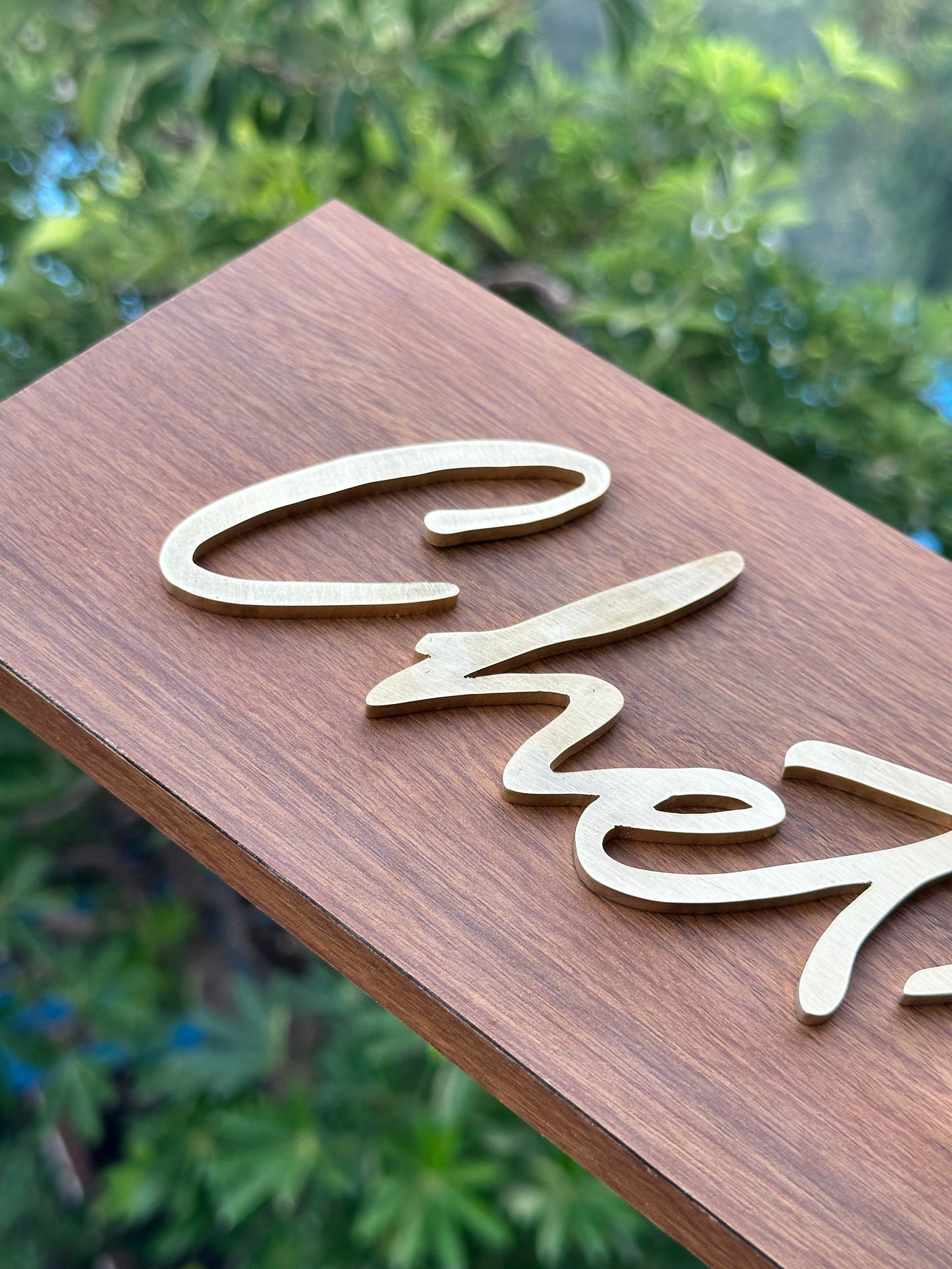 Surname Brass name plate