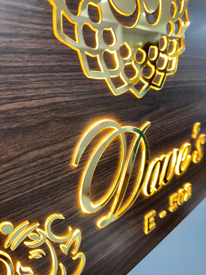 Om LED Name plate
