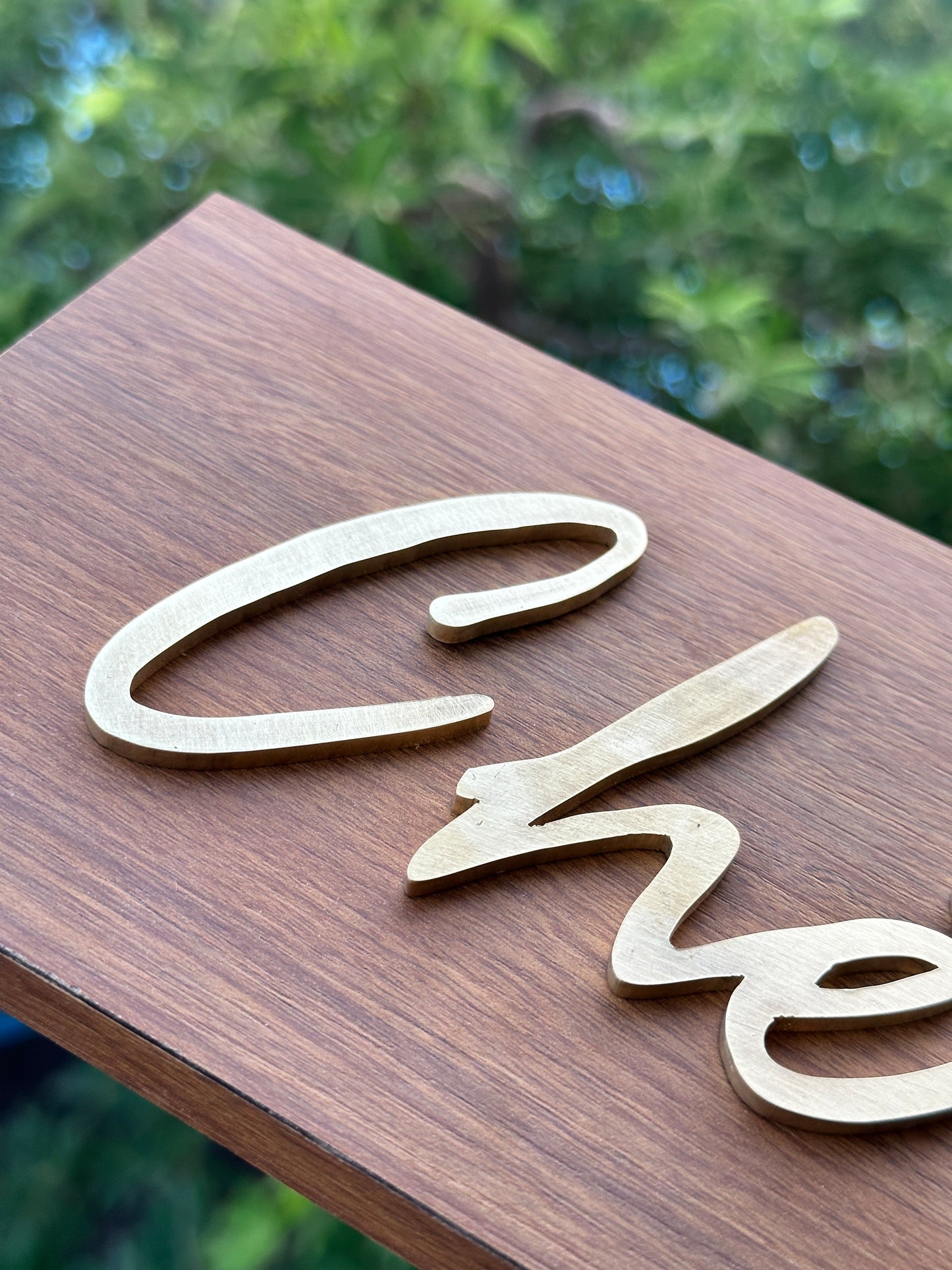 Surname Brass name plate