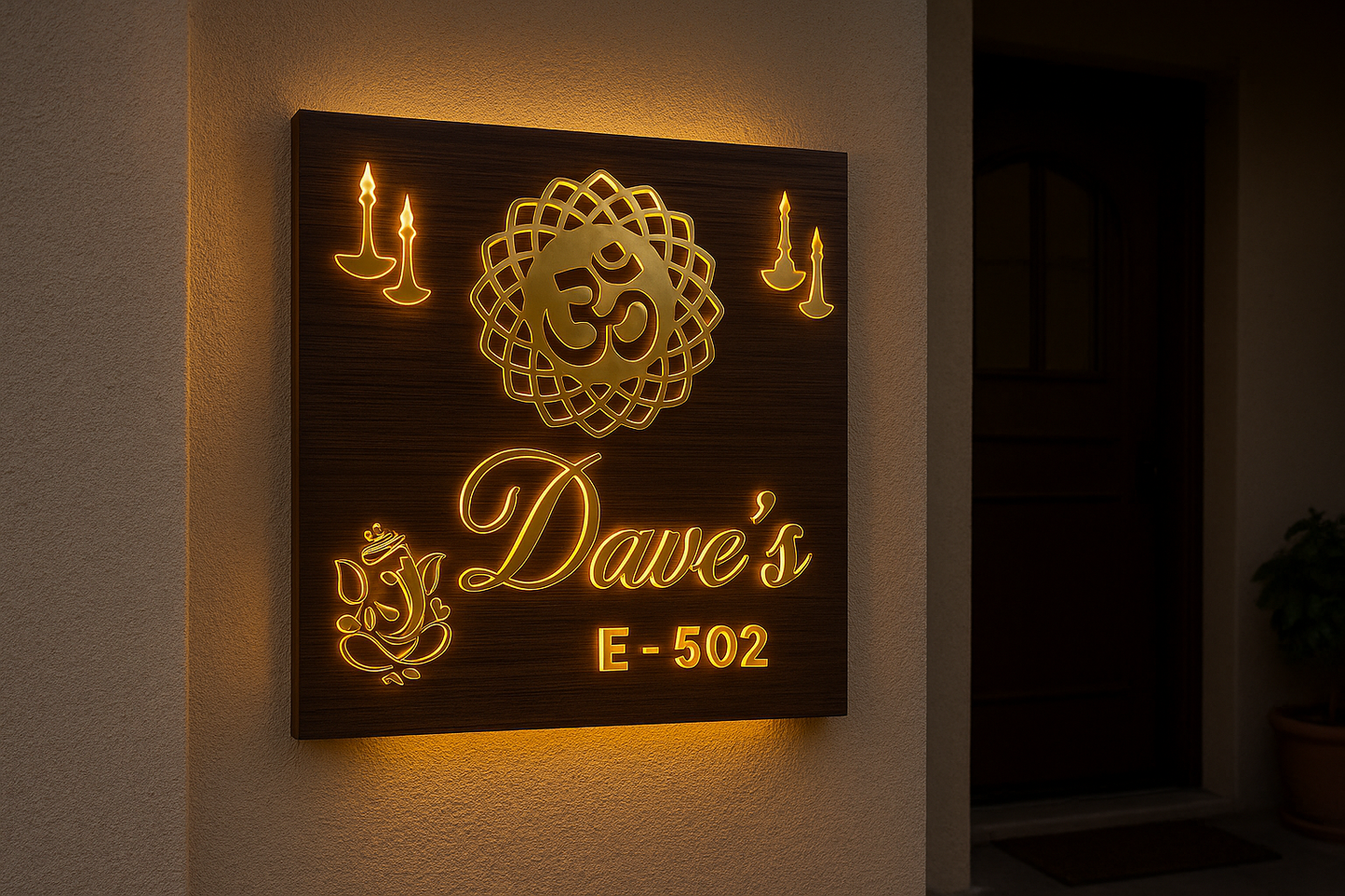 Om LED Name plate