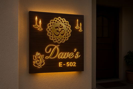 Om LED Name plate
