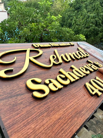 Photo name plate