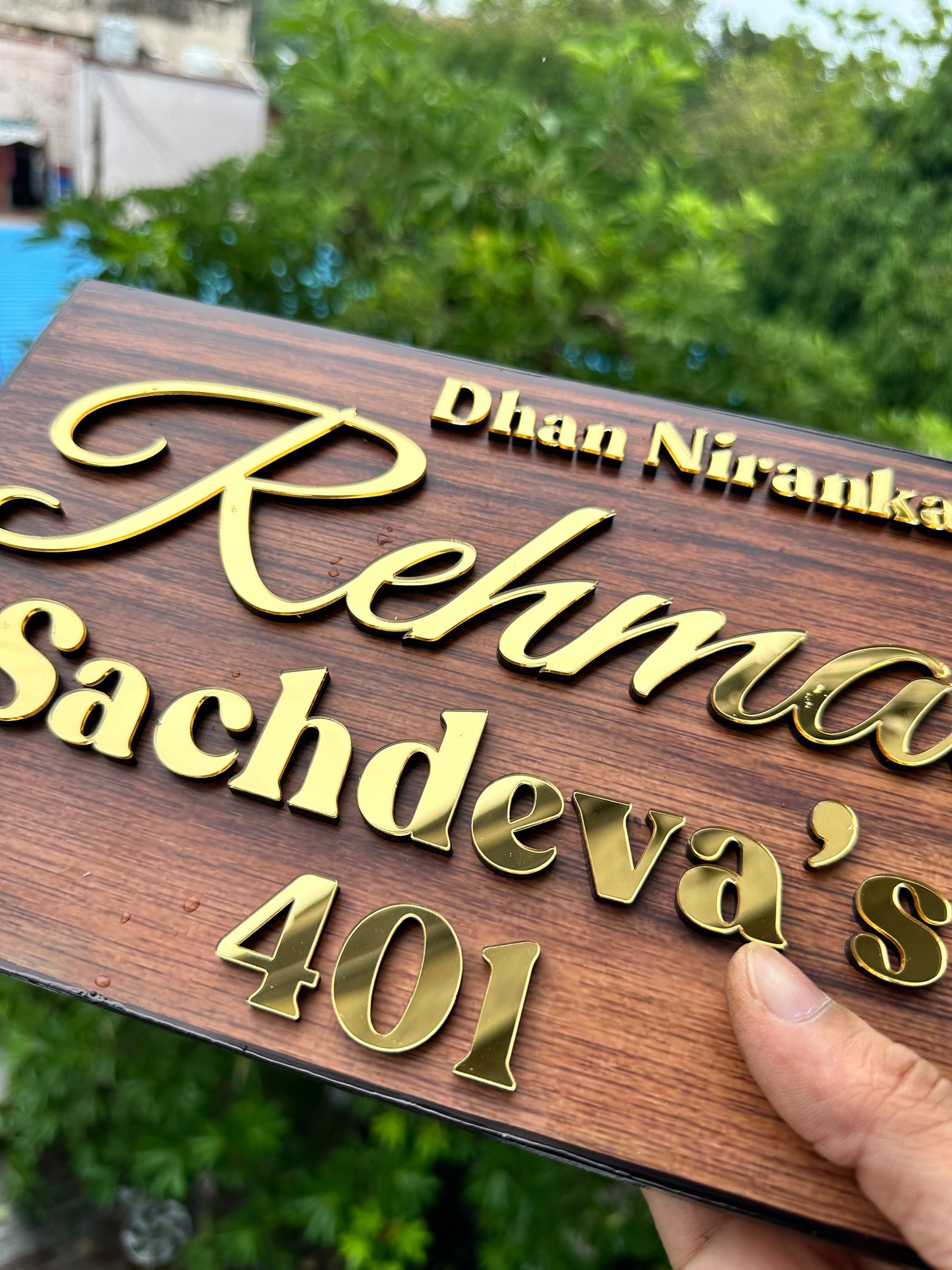 Photo name plate