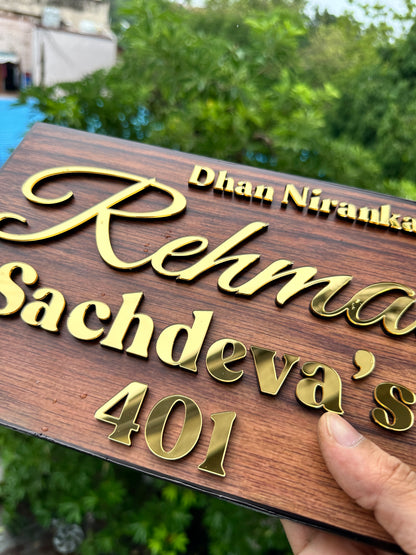 Photo name plate