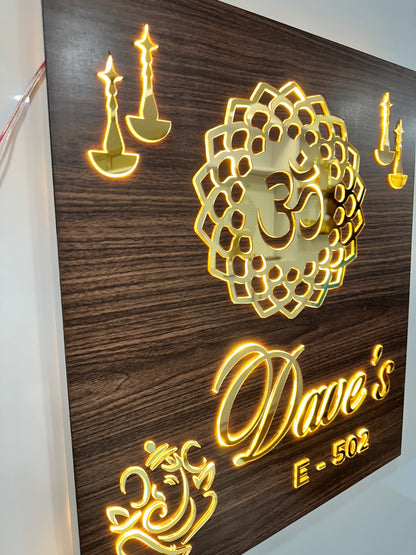 Om LED Name plate