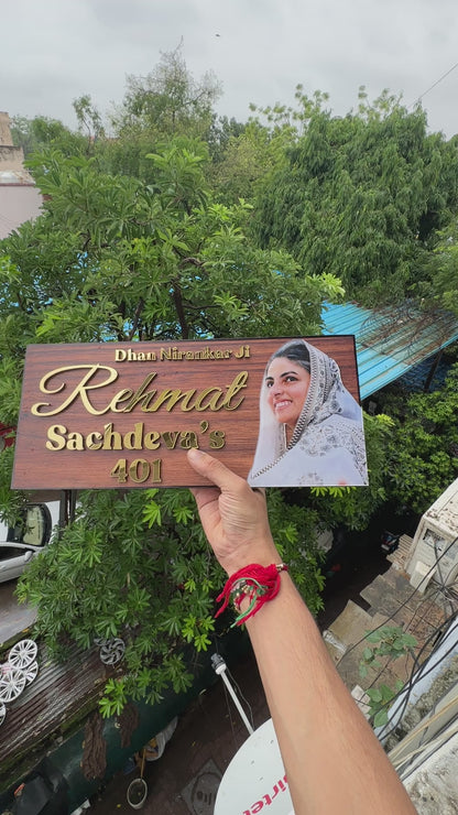 Photo name plate