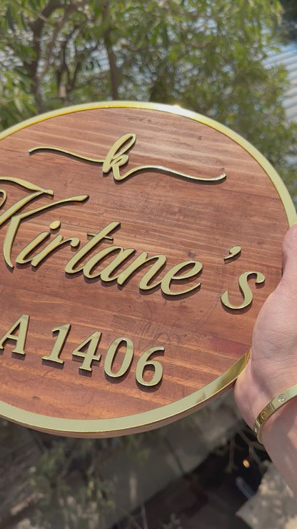 Surname plate