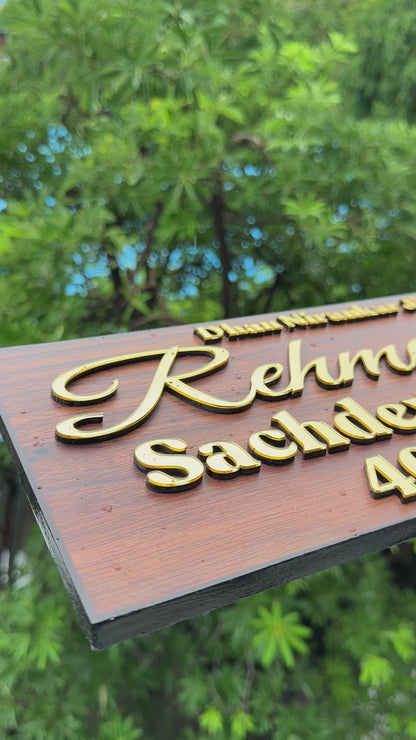 Photo name plate